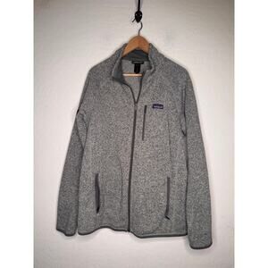 Patagonia Mens Better Sweater Gray Zip Up Logo Lyft Size Large